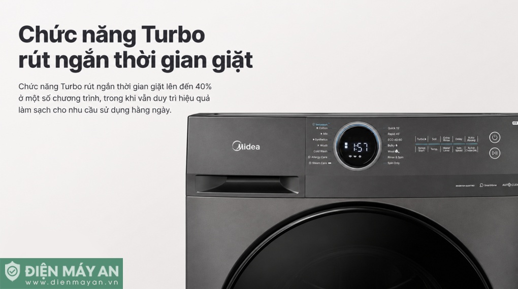 Máy giặt Midea Inverter 9.5 Kg MF200W95

